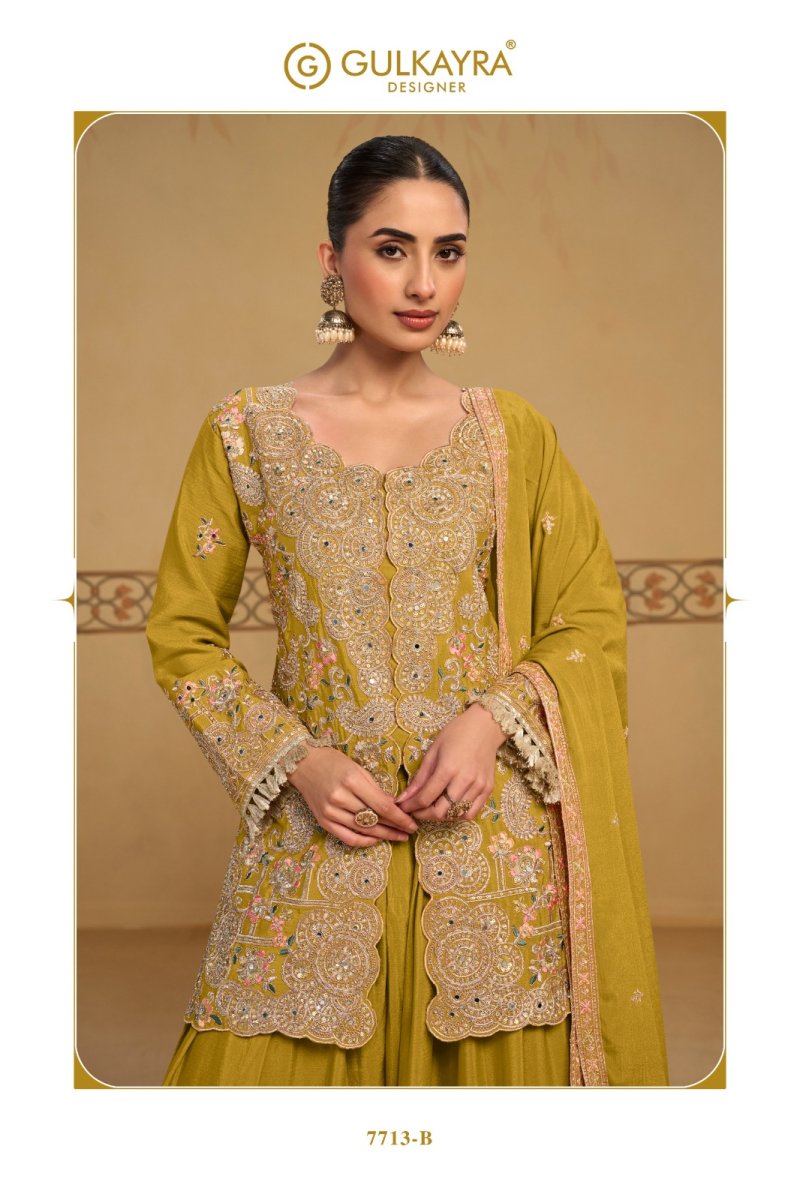 Panghat By Gulkayra Real Chinon Embroidery Readymade Suits